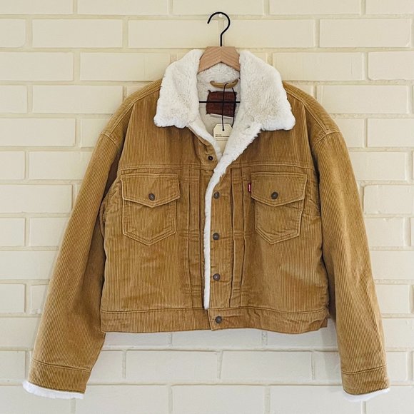 Levis Heritage Corduroy Sherpa Trucker 